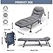 LOVEHOUGES Folding Camping Beds for Adults, Heavy Duty Outdoor Camping Cot with Mattress, Sleeping Cot for Travel Outdoor Office Indoor Fishing