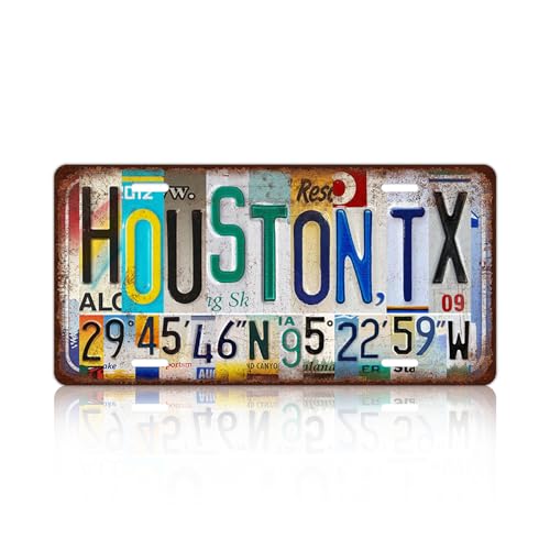 JBYMsign Vintage City Wall Decor Houston