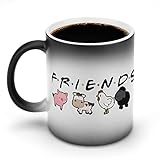 yingd tazza animals are friends not food regalo per gli amanti dei vegani grande capacità cambia colore tazze da caffè riscaldamento tazze da caffè colazione tazza magica antiscivolo leggera