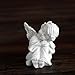 OwMell Little Angel Statue Figurine, Resin Cherub Statue Sleeping Angle Sculpture, Remembrance Healing Sympathy Gift for Memorial, Shelf Home Living Room Desktop Office Decoration - White