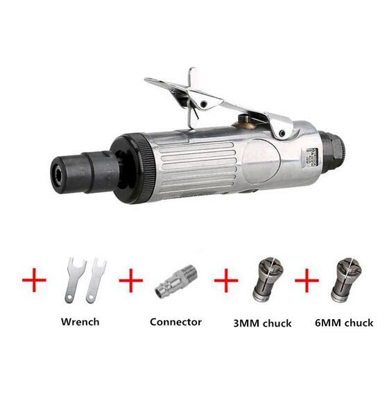 Jieotwice Air Die Grinder Pneumatic Grinding Machine Wind Mill Tyre Repair Tool 25000RPM 2.8CFM 90psi WG-201