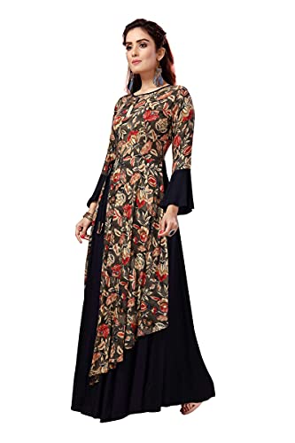 Image of madhuram textiles Women's Rayon Anarkali Kurta