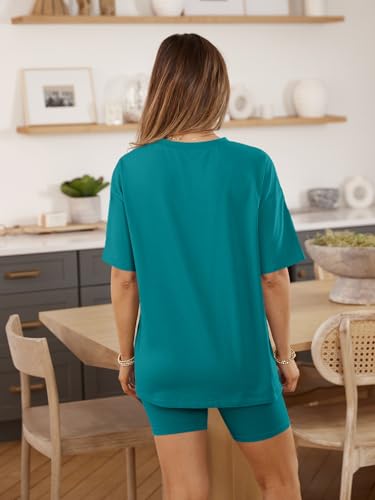 Image of AUTOMET Women 2 Piece Sets Summer Outfits 2026 Two Piece Matching Clothing | Oversized Tshirts,Biker Shorts,Short Sets,Workout Sets,Summer Sets,Lounge sets