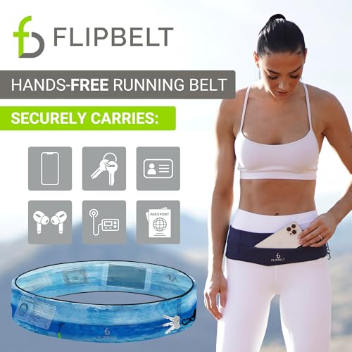 Image of FlipBelt Zipper Running Belt, Waist Pack for Fitness and Running, US Company