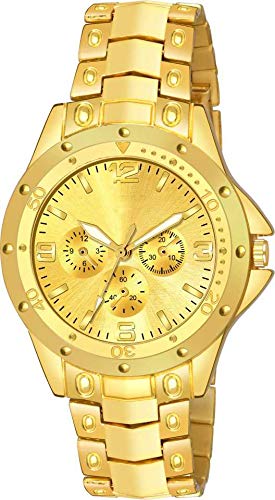 ENDEAVOUR Analogue Gold Strap & Dial Quartz Movement Mens and Boys Watch (B07SHPMY3B) Amazon Price History, Amazon Price Tracker