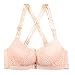Produktbild GladiolusA Damen Vorderverschluss Sexy Blumen Spitzen Ohne Bügel Große Größen Comfort Vollschalen BH Nackt 38/85D