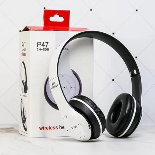 icall P47 Best Wireless Portable Gaming Headphone Microphone Stereo Card Support Bluetooth Headset(White)