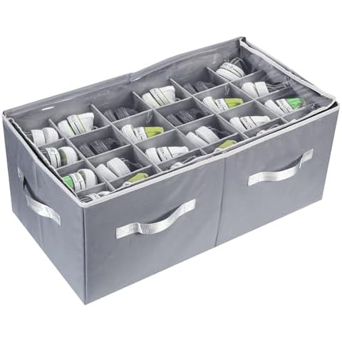 Shoe Rack with Clear Cover, Extra Large Shoe Storage Organizer Foldable Shoe Box with Adjustable Dividers, Space Saving Shoe Organizer for Closet, Entryway, Bedroom, Fits up to 24 Pairs (Grey) Cover