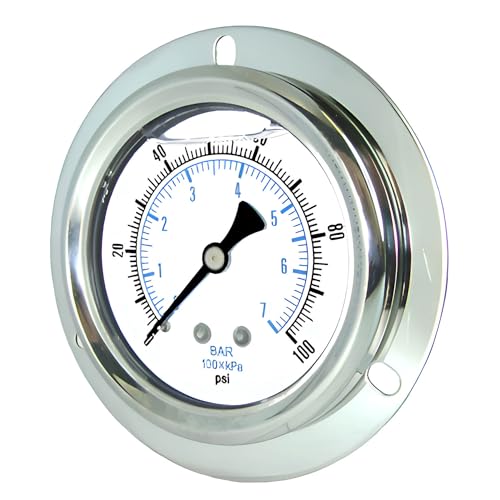 PIC Gauges 205L-254N 2.5" cadran 0/1500 psi manomètre mécanique de précision