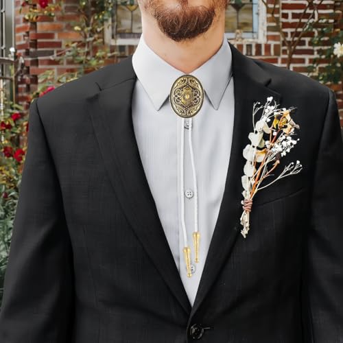 Image of Jeilwiy Bolo Tie for Men, Western Bolero Tie Cowboy Ties Native American Cowgirl Bolo Tie Accessories for Men Women