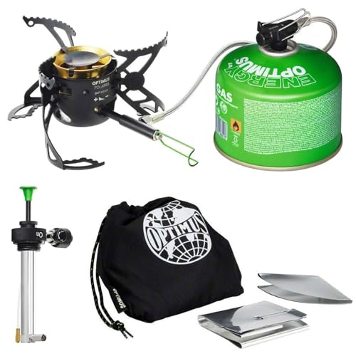 Estufa multicombustible Optimus Polaris Optifuel con bombona de 0.4 L – Estufa para exteriores...