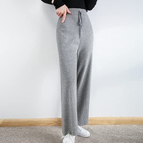 Pantalon stretch tricot femme taille haute contre le froid