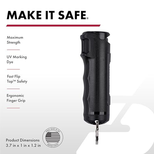 Image of SABRE Pepper Spray & 2‑in‑1 Stun Gun with Flashlight Self Defense Kit - Fast Flip Top 10‑Second Safety Spray with Finger Grip & Keychain - Rechargeable Stun Gun, 1.60 C Charge, 120‑Lumen LED Light