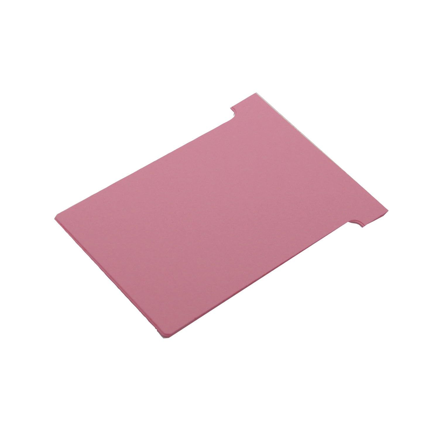 T-Card Pack of 100 Index Cards for Planning Boards, Durable Plastic T-Cards for Scheduling, Office & Project Management Use (Pink, Size 3 80x120mm, Millimeters)