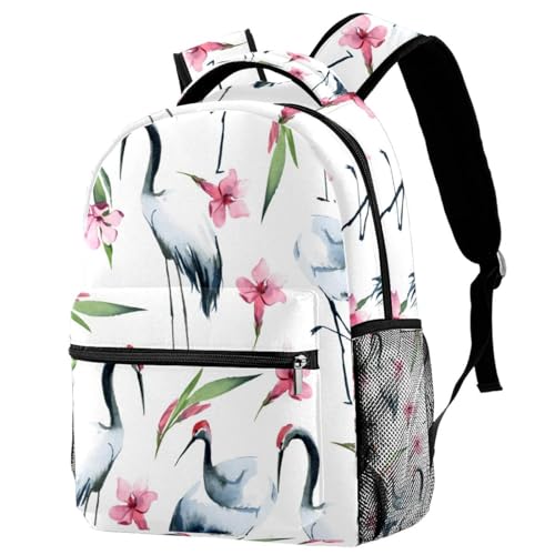 Sac à dos sac à dos d'école multicolore cigognes pour adolescente fille et garçon