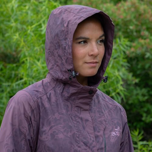GreaterGood Orchid Paw Print Lightweight Rain Jacket with Magical Hidden Design, 2X - Image 3