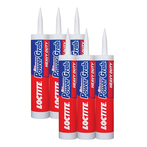 Loctite Power Grab Express Heavy Duty Construction Adhesive, 9 fl oz Cartridge, 6 Pack - Versatile...