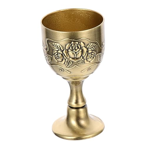 KICHOUSE copa de vino en de bronce tazas para regalar vasos vino vasos de vino copa de licor Bebiendo bebida copa de vino casera taza de licores domésticos Aleación de zinc Golden