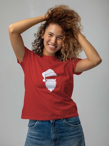 Image of MerchX Christmas Vibes Unisex T-Shirt |Festive Holiday Graphic Tee|Red|Small