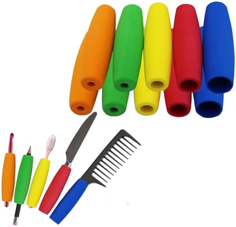 Foam Grip Tubing(10 PCS) -No-Cut - Foam Tubes Grip Aid for Utensil - Cutlery Padding Grip Handle for Disabled and Elderly