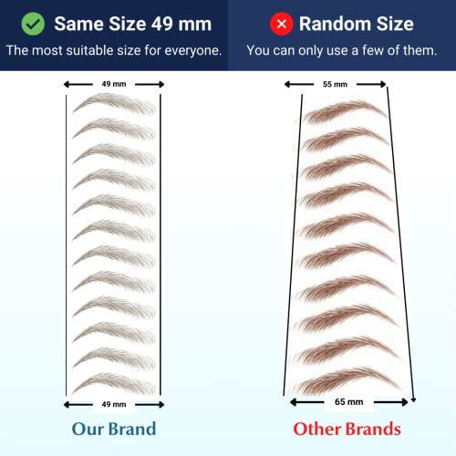 Bliss And Beyond Usa | Waterproof Eyebrow Tattoo Stickers. A Real Hair Stroke Look. Hair Replacement Without Surgery. Solution For Hair Loss. Bushy Tinted Eyebrow Tattoos. (New Los Angeles, Light Brown) #TOP5