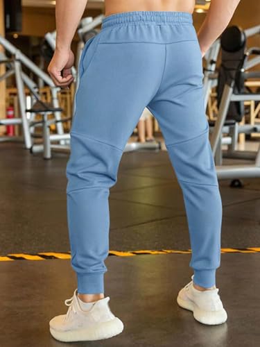 ZAFUL Mens Wide Leg Casual Joggers Sweatpants Drawstrings Solid Color Patched Loose Fit Pockets Sweatpants2