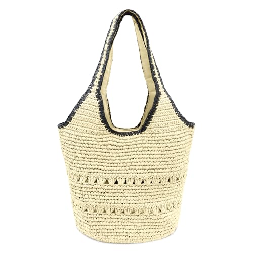 Image of Crescent Straw Shoulder Handbag for Women Summer Beach Tote Raffia Woven Purse Hobo Underarm Bag 2026