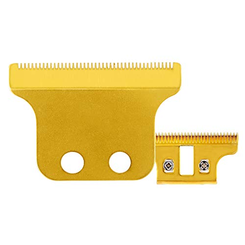 Double gold Standard Replacement Blade set Adjustable 2 hole Replacement Blade #2215 Compliable with Wahl Detailer Corded, Wahl Detailer Cordless. 5 star Series Detailer 8081(Double Gold Blade)