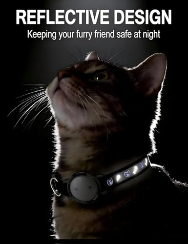 GPS Cat Tracker Collar (Android & iOS) - Bluetooth Dogs GPS Tracker Smart Pet Activity Tracker, No Subscription, Works with Apple Find My App & Google Find Hub, Anti-Lost for Pet Items Keys Black - Image 5