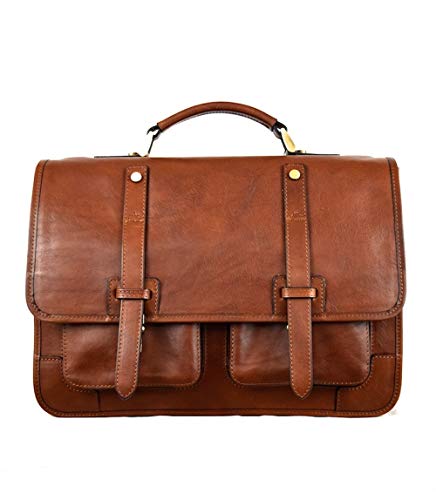 Sac de travail marron 37x13x25 cm pour ordinateur et documents