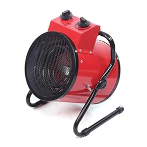 LENJKYYO Elektrische ventilatorkachel, industriële werkplaats, ventilatorkachel, 3 kW, 3-traps regelbaar, draagbare huisverwarming met krachtige motor, bescherming tegen oververhitting en stroomuitval