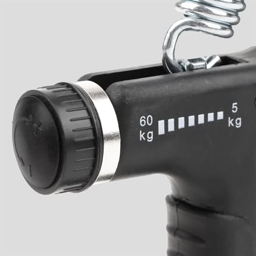 Phoenix Fitness Hand Grip Strengthener - 5-60kg Hand Exerciser for Forearm, Wrist & Finger Workout with Adjustable Resistance for Grip Strength, Injury Recovery & Rehabilitation - Single/Pair - Black - Image 4