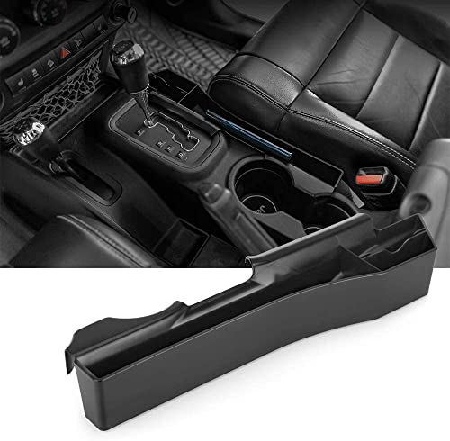 TDHLW GearTray Boîte de Rangement latérale pour Console de Changement de Vitesse, Plateau Organisateur côté Passager pour Jeep Wrangler JK JKU 2011-2017, Accessoires intérieurs, Noir Cover