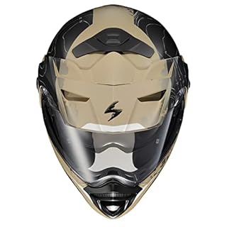 ScorpionEXO AT960 Modular Adventure Street Motorcycle Helmet with Bluetooth Ready Speaker Pockets DOT ECE Approved Topographic (Sand Large)