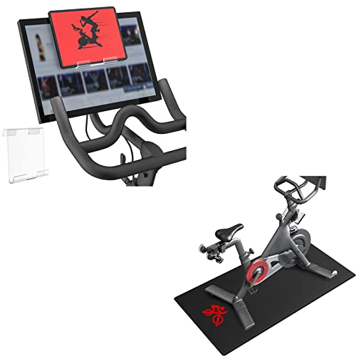Crostice Bike Mat 30" * 60" Compatible With Peloton Original Bike & Bike Plus & Treadmill, Tablet Holder Compatible With Peloton Bike & Bike Plus & Row & Tread #TOP12