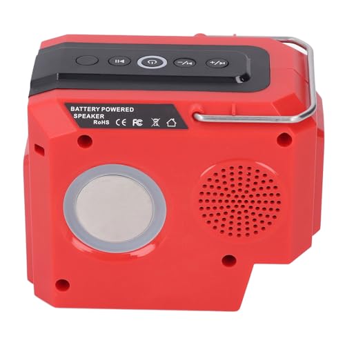 Batteriebetriebener Baustellenlautsprecher, 3 Verbindungsmethoden mit Echter Kabelloser Stereofunktion, 52 Fuß Langer Tragbarer Baustellen-Lautsprecher mit Schneller Kopplung