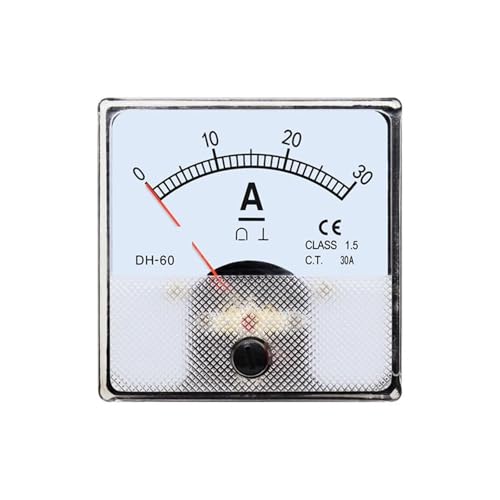 Amperímetro de CC DH-60 de 60x60 mm con alta visibilidad para medición de intensidad
