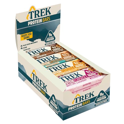 JB's TREK High Protein Flapjack Variety Pack - Gluten Free - Plant Based - Vegan Snack - 50 g x 16 bars