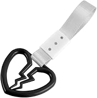 Vista 16 de Q1-TECH, JDM Tsurikawa Anillo japonés de metro, tren, autobús, mango de corazón roto, correa de mano, anillos de advertencia para parachoques