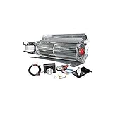 SkyTech GFK-4 Temperature Controlled 165 CFM Fireplace Blower Fan Kit with Speed Control Knob...