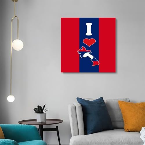 Lienzo de Laos "I Love My Country" de 20x20" para decorar tu dormitorio con orgullo 5