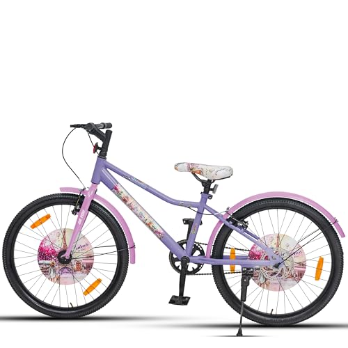 Image of Emma Cycle for Kids 10 to 15 Years Girls (Purple /Pink, 24T)