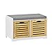 SoBuy Banco de Almacenamiento con Cojines y 2 Cubos de Entrada del Gabinete Dresser Zapato Cómodo Banco FSR23-K-WN, ES