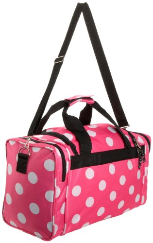 Rockland Duffel Bag, Pink Dots, 19-Inch