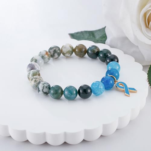 Prostate & Colon Cancer Bracelets - Healing Crystals & Anti-Cancer Gemstones for Women & Men, Family Support Gifts3