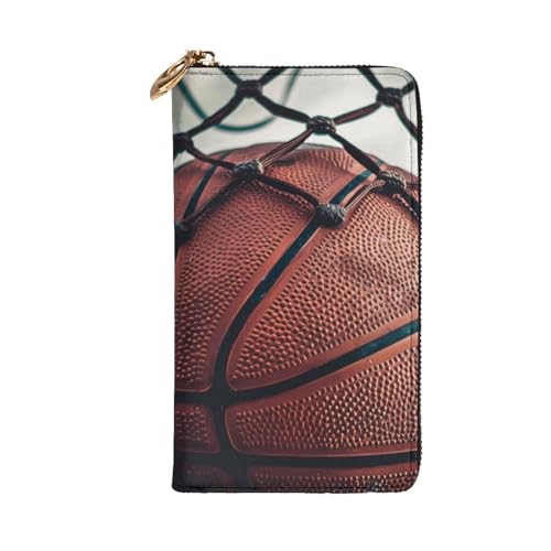 Basketball Sport Printed Long Wallet for Women Men Cute PU Leather Wallet with Coin Purse and Credit Card Holder2