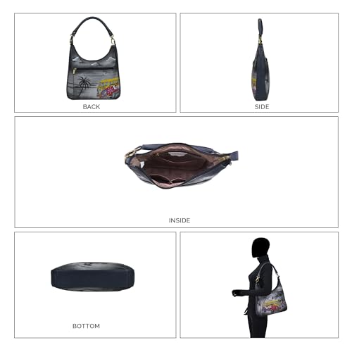 Anna by Anuschka Large Classic Hobo, Happy Camper4