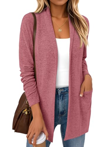 Image of LILLUSORY Cardigan Sweaters for Women Lightweight Cardigans Fall Outfits | Open Front Long Cardigan with Pockets, Business Casual Outfits, Airport Travel Outfits, Teacher Outfits, 2026 Fall Fashion