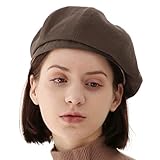 UNDERCONTROL Bio Washed Thick Heavy Twill Classic Castro Octagonal Adjustable Stylish Painter Beret Unisex Hunting Cap Korea (Twill Brown)