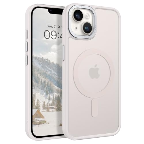 Image of BENTOBEN Magnetic for iPhone 13 Case & iPhone 14 Case [Compatible with Magsafe] Translucent Matte Phone Case iPhone 13 /14 Slim Shockproof Women Men Protective Cover for iPhone 13 /14 6.1 inch, Light Grey